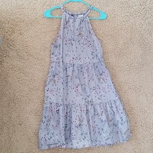 Light Blue Floral Midi Dress